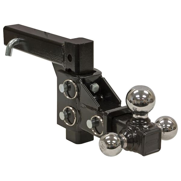 BUYERS PRODUCTS 1-7/8 in., 2 in., 2-5/16 in. Chrome Towing Balls Adjustable Tri-Ball Hitch
