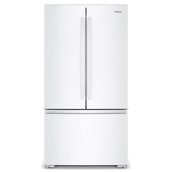 30 in. 24 cu. ft. True Counter Depth French Door Refrigerator in White with Interior Filtered Water Dispenser