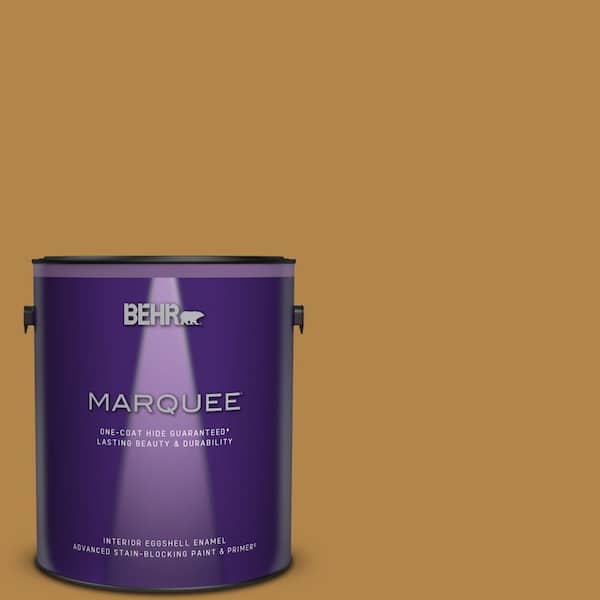 BEHR MARQUEE 1 gal. #MQ4-09 Rice Curry One-Coat Hide Eggshell Enamel Interior Paint & Primer