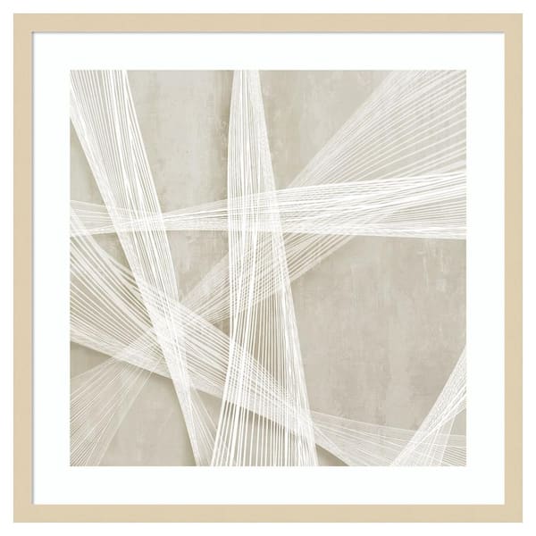 Amanti Art Loomed Symmetry II by Jacob q 25 in. W x 25 in. H. Wood Framed Wall Art Print Framed in Brown