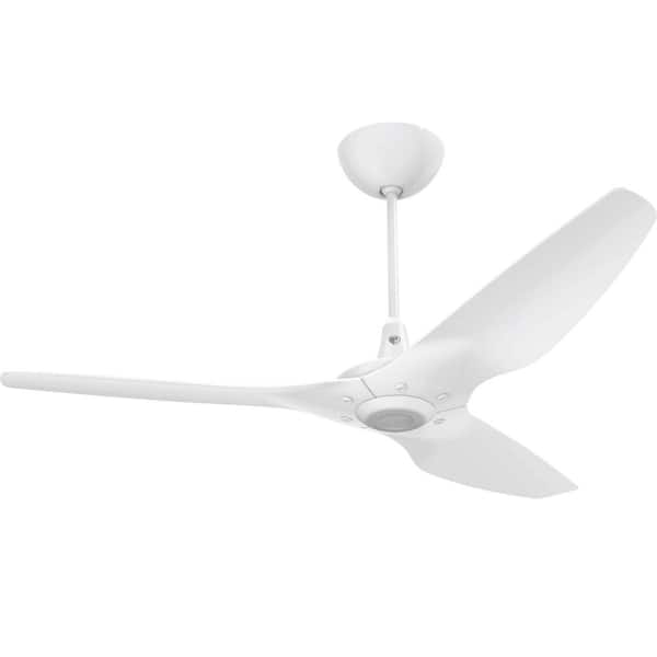 Big Ass Fans Haiku - 60 in. Dia, Smart Damp Rated Ceiling Fan in White, Universal Mount (12 in. Downlod Included)