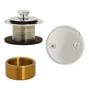 Universal Lift and Turn Trim Kit with Overflow Cover, Polished Nickel