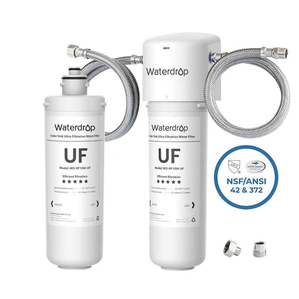 10UAW-UF Under Sink Water Filter for Bacteria Reduction, Direct Connect to Kitchen Faucet, Extra Replacement Filter