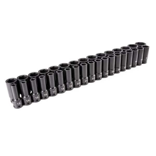 3/4 in. Drive Deep 6-Point Impact Socket Set, 34-Piece (13 - 50 mm)
