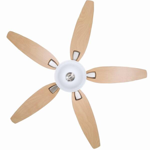 Hampton Bay Carrolton II LED 52 in. Brushed Nickel Ceiling Hampton Bay Carrolton II LED 52 in. Brushed Nickel Ceiling