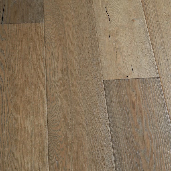 Malibu Wide Plank Castle Island French Oak 1/2 in. T x 7.5 in. W Click Lock Wirebrushed Engineered Hardwood Flooring (23.4 sqft/case)
