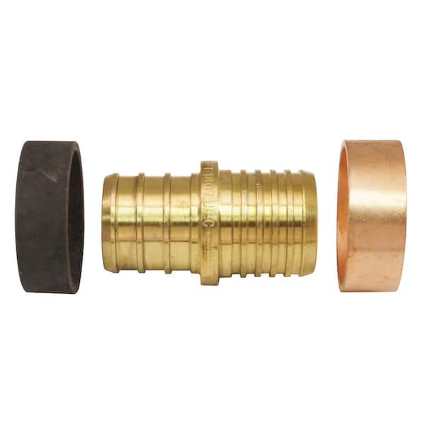 The ROP Shop 3/4 x 3/4 PEX Brass Coupling Crimp Fitting Connector Barbed  Coupler, Lead Free - The Rop Shop