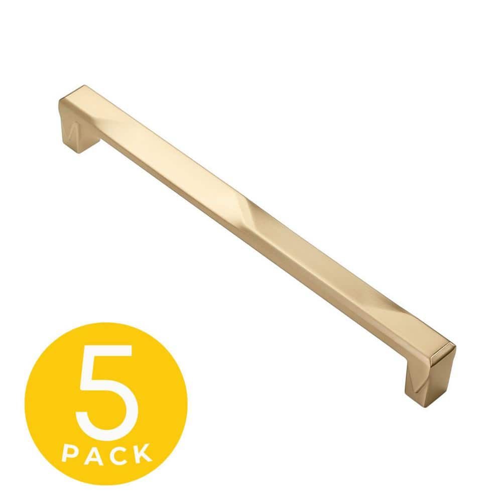 Geiger Series 7-1/2 in. (192 mm) Center-to-Center Modern Gold Cabinet Handle/Pull (5-Pack) price history on PriceWatchPro