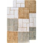 Berkeley 21 in. x 34 in. and 24 in. x 40 in. 2-Piece Bath Rug Set in Spa