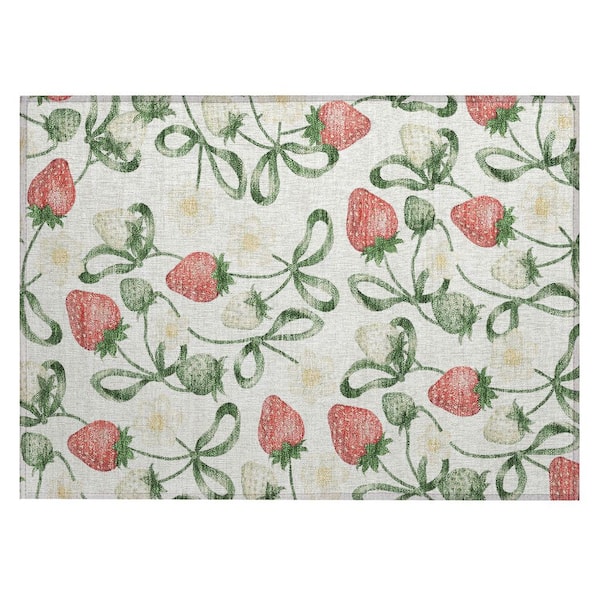 Chantille Machine Washable Indoor/Outdoor Abstract ACN2864 Ivory 3 ft. x 4 ft. Area Rug