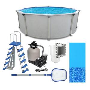Fuzion 21 ft. x 52 in. Above Ground Swimming Pool w/Pump, Ladder and Equipment