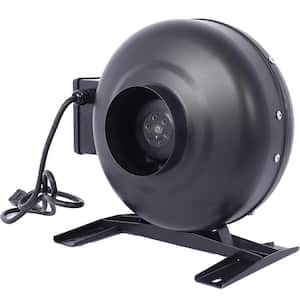 4 in. 316 CFM Inline Duct Fan: Air Circulation Vent Blower Floor Fan for Hydroponics, Basements, and Kitchens