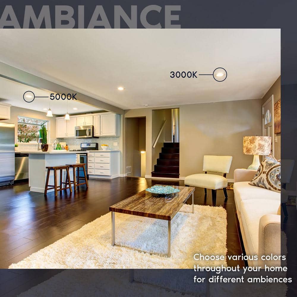 5.91'' White Aluminum LED Recessed Lighting Kit