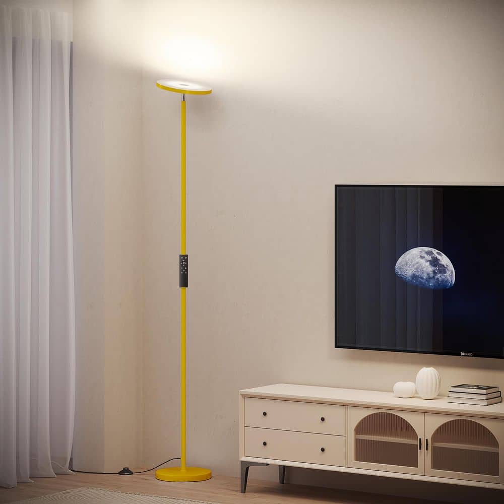 69 in. Glod Torchiere Floor Lamp, 32W/3000LM Super Bright LED Floor Lamp with Remote Control, with Stepless Dimmable price history on PriceWatchPro