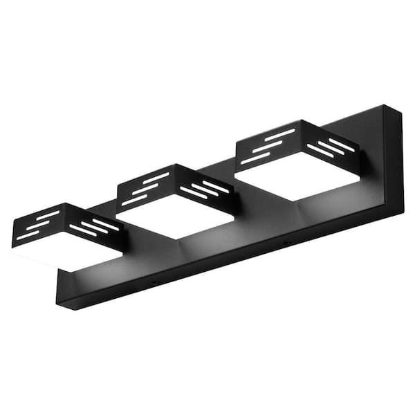Modern LED Vanity Light, 3-Light 19.7 in. Bathroom Wall Fixture, Black Finish, IP44 Rated, Cool White 6000K