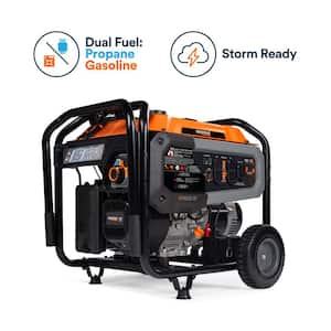 8125/6500-Watt Dual Fuel Portable Generator, Easy-To-Use Electric Start