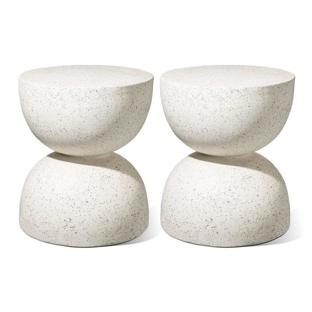 17.75 in. H Multi-Functional MGO Faux Terrazzo Garden Stool or Planter Stand or Accent Table (Set of 2) price history on PriceWatchPro