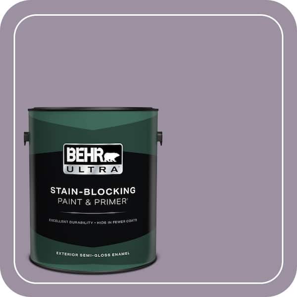 BEHR ULTRA 1 gal. #660F-5 Amethyst Phlox Semi-Gloss Enamel Exterior Paint & Primer