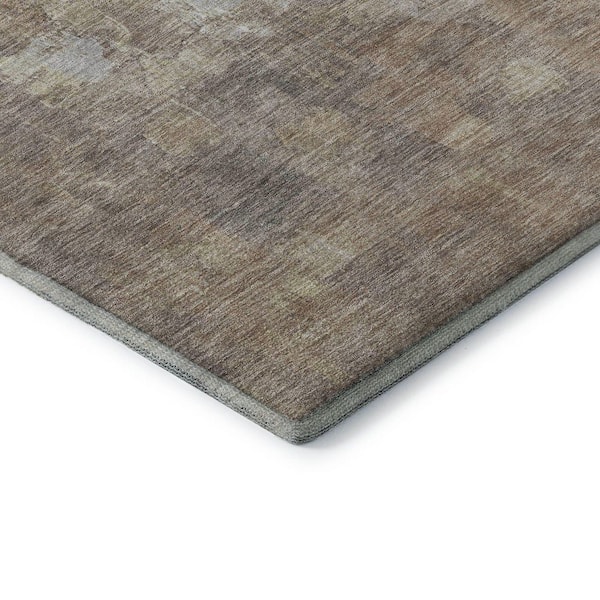 Mayfield Premium Machine Washable Abstract AMF2119 Taupe 10 ft. x 14 ft. Area Rug