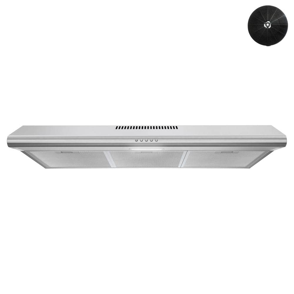 36 in. 80 CFM Avellino Convertible Under Cabinet Range Hood in Brushed Steel, Mesh Filters,Push Button Control,LED Light price history on PriceWatchPro