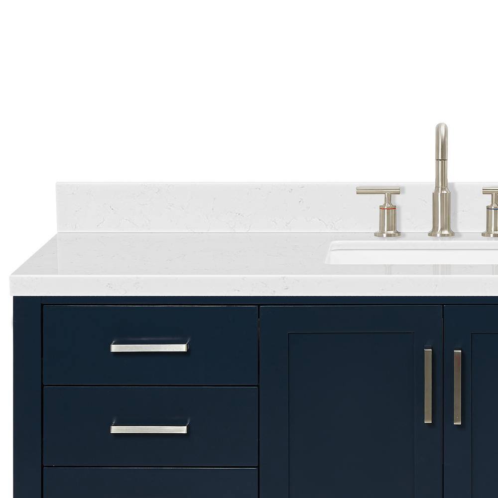 Midnight Blue 60" Single Sink Vanity with Quartz Top