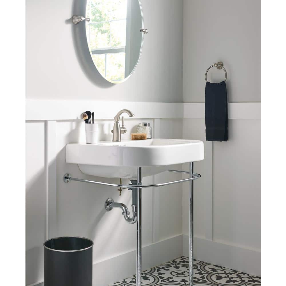 Sarona Rustic Farmhouse Single-Handle Nickel Bathroom Faucet