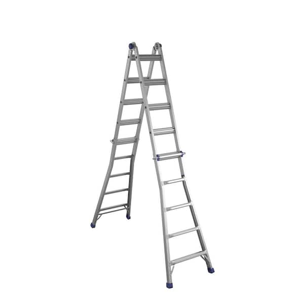 Cosco 22 ft. Reach Height Aluminum Multi-Position Ladder, 300 lbs. Load Capacity Type IA Duty Rating