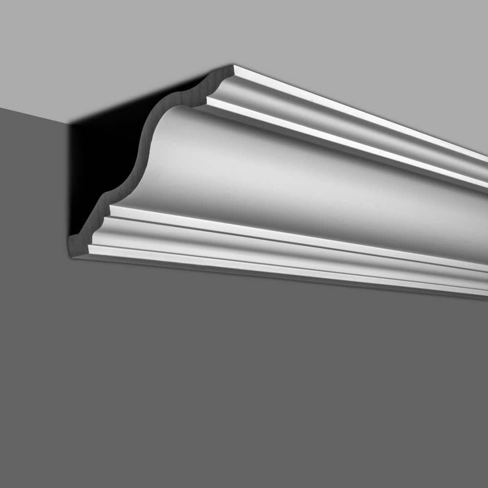 7-7/8 in White Polyurethane Crown Moulding Sample