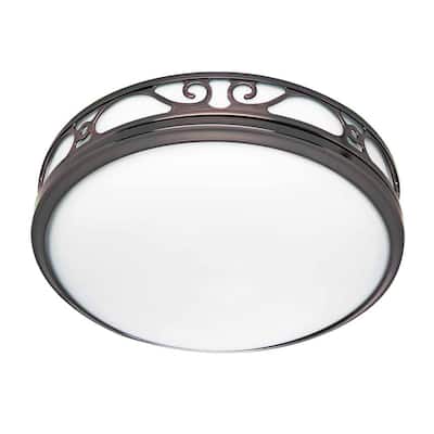 Roman Decorative 110 CFM Bathroom Ventilation Exhaust Fan with Light and Night-Light in Imperial Bronze