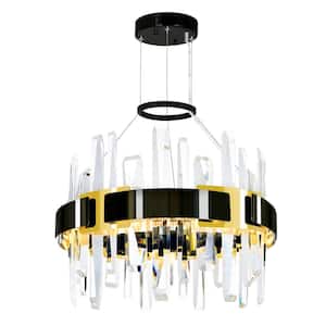 Aya 1-Light Integrated LED 18" Chandelier with Pearl Black Finish