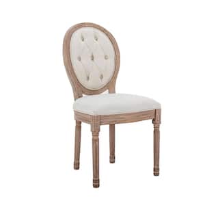 Saman 38in H Beige High Back Wooden Frame 20in Stool with Fabric Foam Seat High Bar Chairs With Rubber Legs（Set of 2）