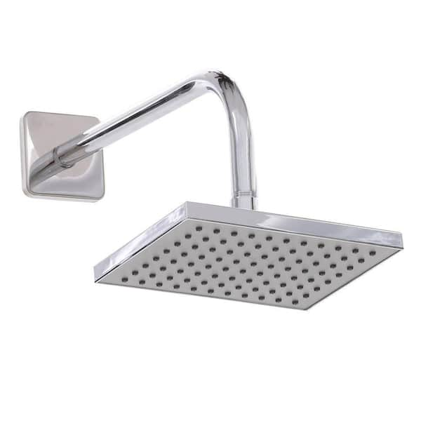 Glacier Bay 1-Spray 8 x 6 in. Rectangular Showerhead in Chrome