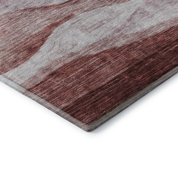 Mayfield Premium Machine Washable Abstract AMF1141 Blush 3 ft. x 4 ft. Area Rug