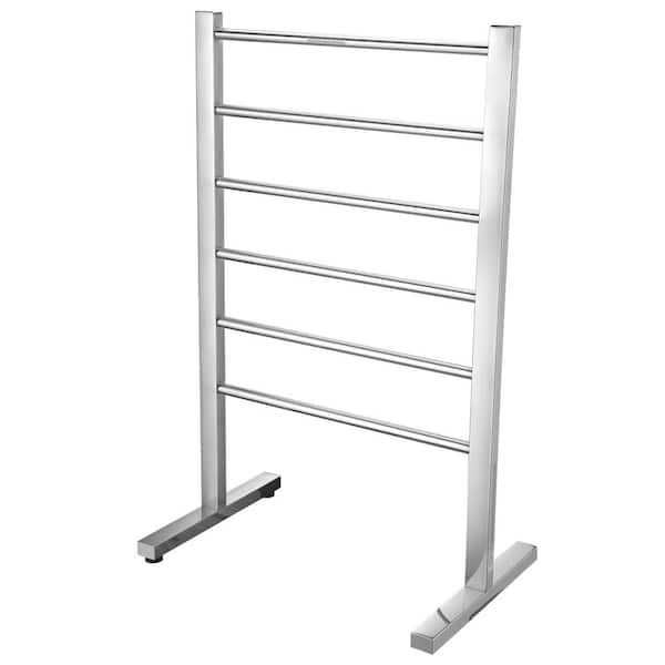 Riposte Series 6-Bar Stainless Steel Floor Mounted Electric Towel Warmer Rack in Brushed Nickel Riposte Series 6-Bar Stainless Steel Floor Mounted Electric Towel Warmer Rack in Brushed Nickel