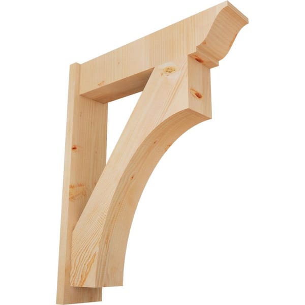 Ekena Millwork 8 in. x 38 in. x 30 in. Westlake Traditional Smooth Douglas Fir Outlooker