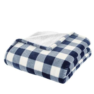 Packers Buffalo Check Frosty Fleece Throw Blanket