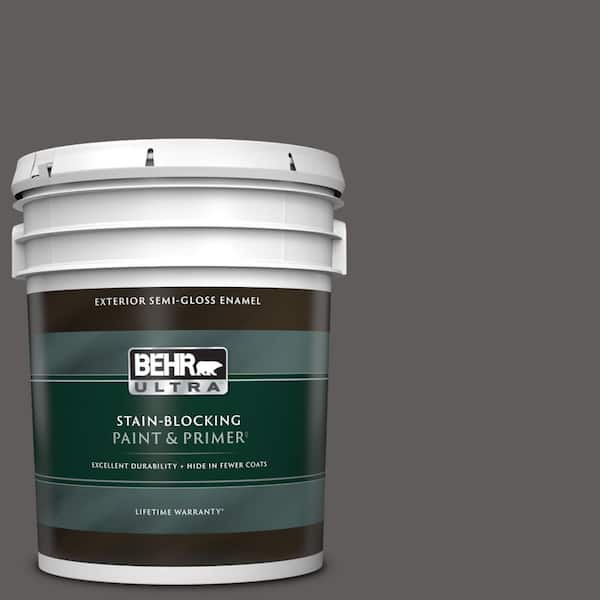 BEHR ULTRA 5 gal. #PPU18-19 Intellectual Semi-Gloss Enamel Exterior Paint & Primer