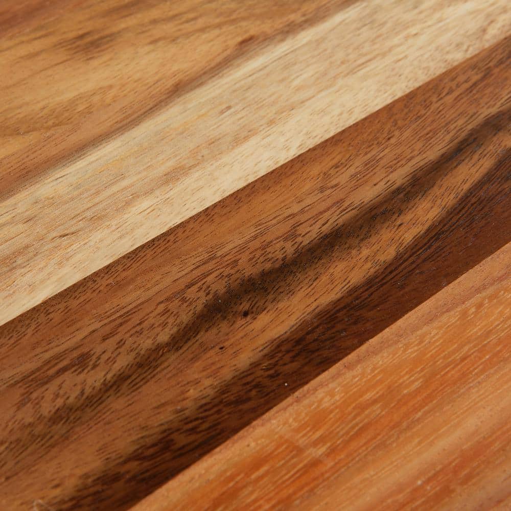 Large Round Natural Suar Wood Cutting Board with Handle