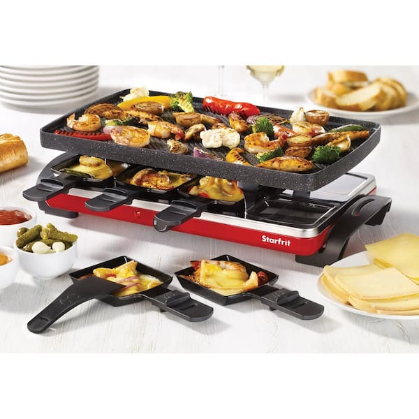 Vallen Touhou atmosfeer Starfrit Black Raclette/Party Indoor Grill Set 024403-002-0000 - The Home  Depot