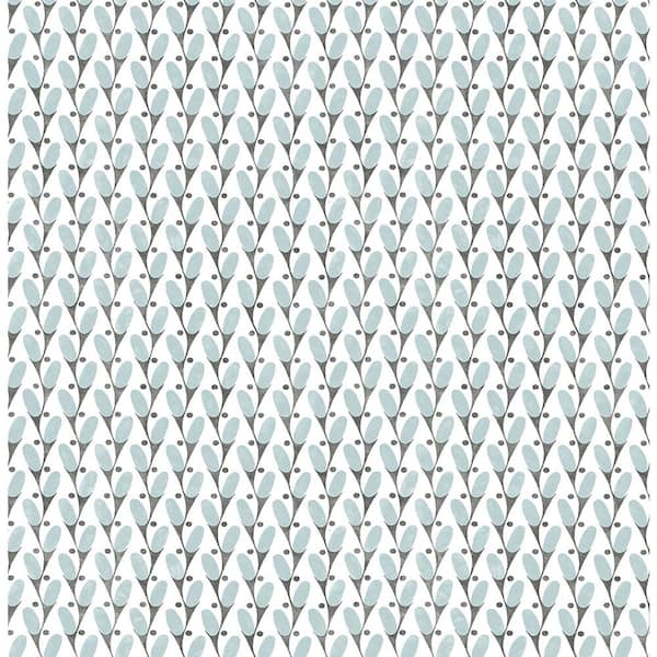 A-Street Prints Landon Teal Abstract Geometric Teal Wallpaper Sample, Blue
