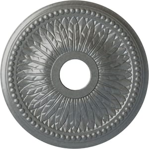 18 in. x 3-3/4 in. ID x 1-1/2 in. Bailey Urethane Ceiling Medallion (Fits Canopies upto 5-3/4 in.), Platinum