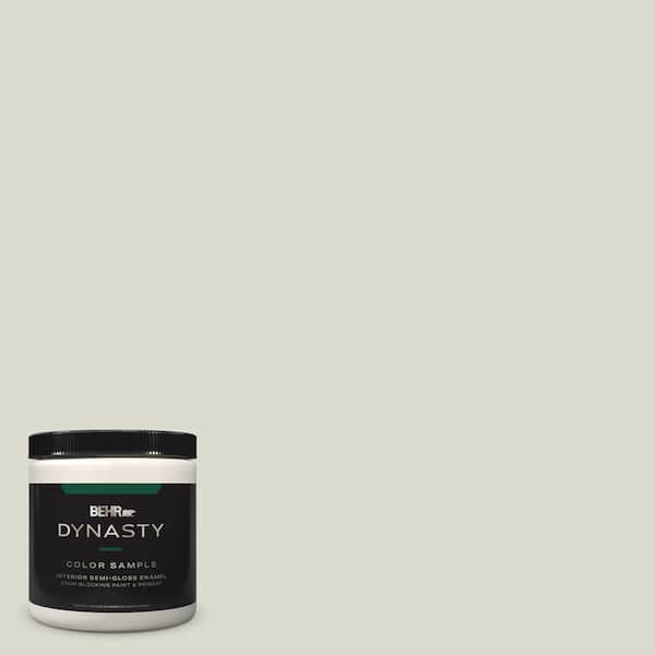 BEHR DYNASTY 8 oz. #790C-2 Silver Drop Semi-Gloss Enamel Stain-Blocking Interior/Exterior Paint & Primer Sample