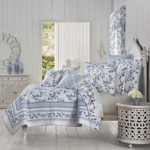 Unbranded Rialto French Blue Polyester Twin/Twin Xl 2-Piece Quilt Set