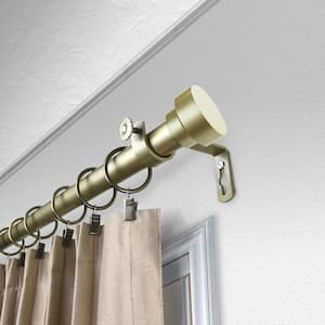 Bonnet 28 in. - 48 in. Single Curtain Rod in Light Gold with Finial