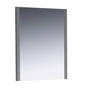 Torino 26.00 in. W x 32.00 in. H Framed Rectangular Bathroom Vanity Mirror in Gray