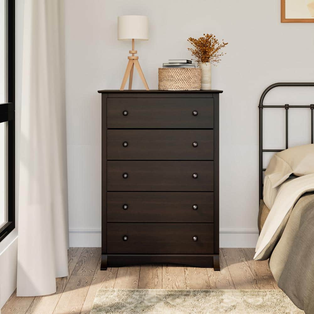 Espresso Fremont 5-Drawer Vertical Chest with Deep Drawers
