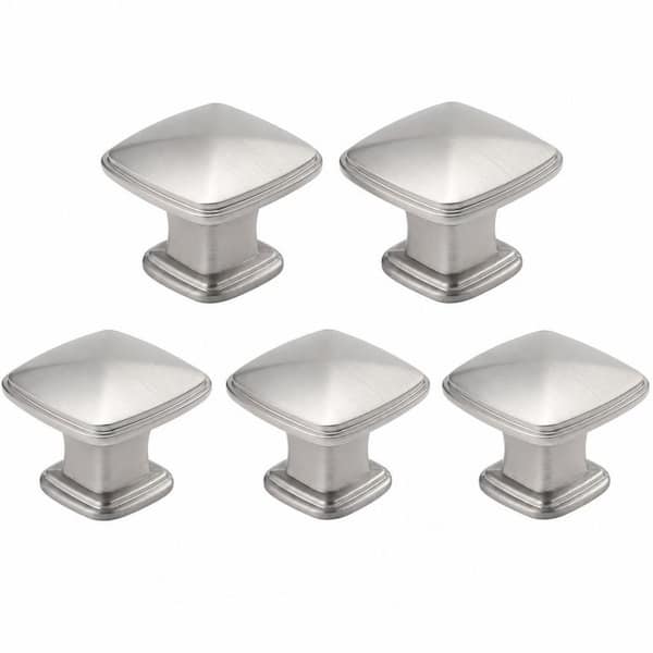 5-Pack, Kitchen Brushed Nickel Cabinet Knobs, Drawer Knobs, Cabinet Hardware, Satin Nickel Door Handles