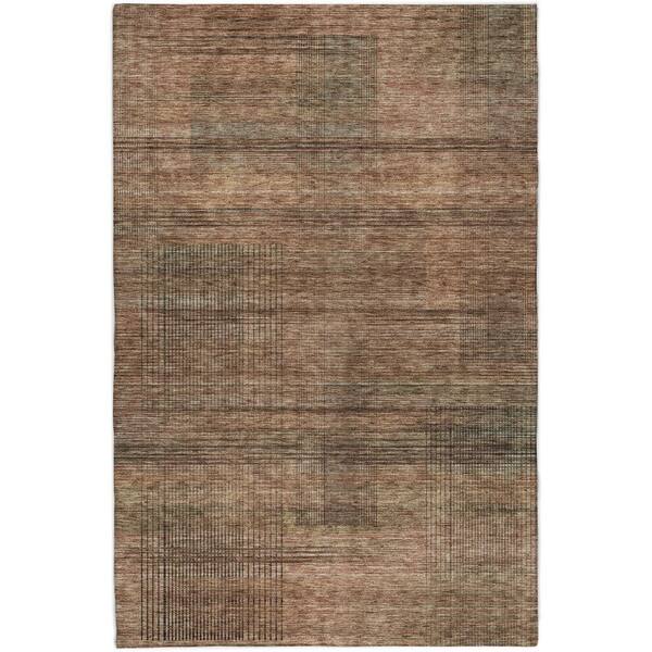 Dream Shag Premium Machine Washable Abstract ADS820 Paprika 8 ft. x 10 ft. Area Rug