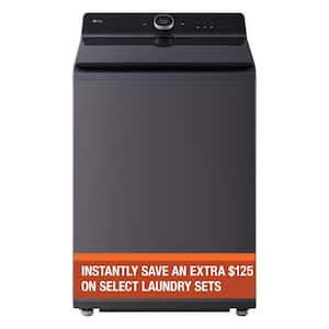 5.5 cu. ft. SMART Top Load Washer in Matte Black with Impeller, eZDispense and Faucet Water and LCD Digital Dial Control