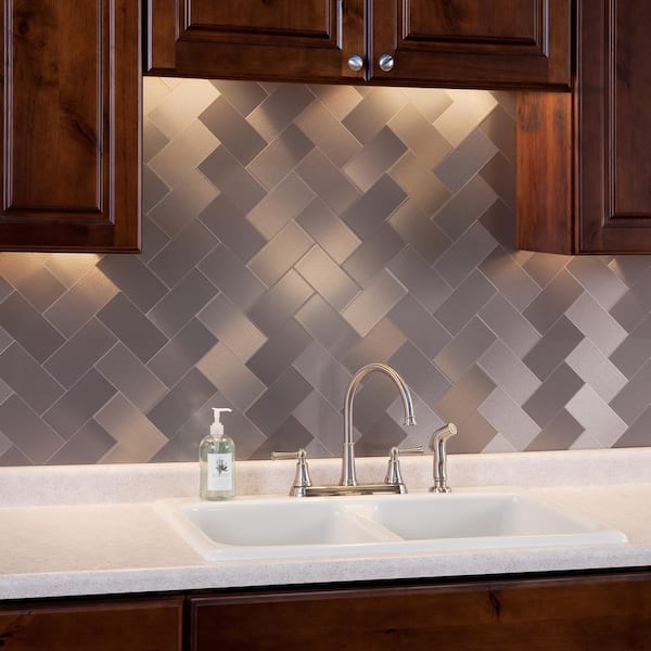 How to Install Peel and Stick Metal Backsplash from The DIY Decor
